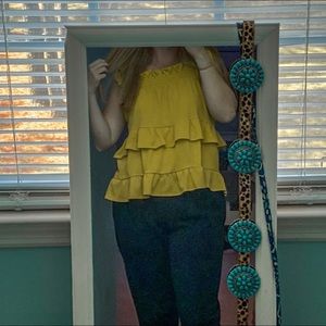 Mustard yellow blouse